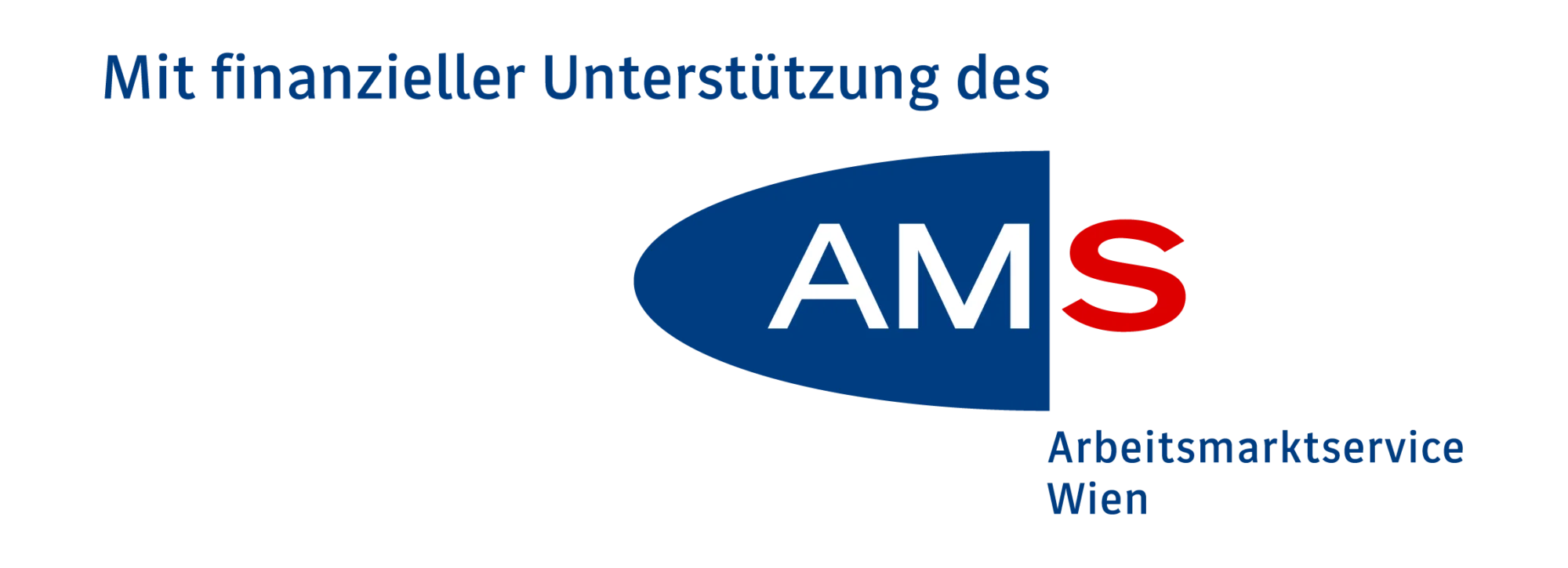 Logo "mit finanzieller Unterstützung des AMS Wien" und Link zu www.ams.at/arbeitsuchende#wien